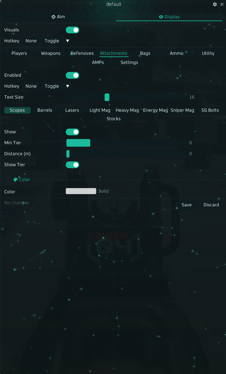 Apex Suite menu — tab 8